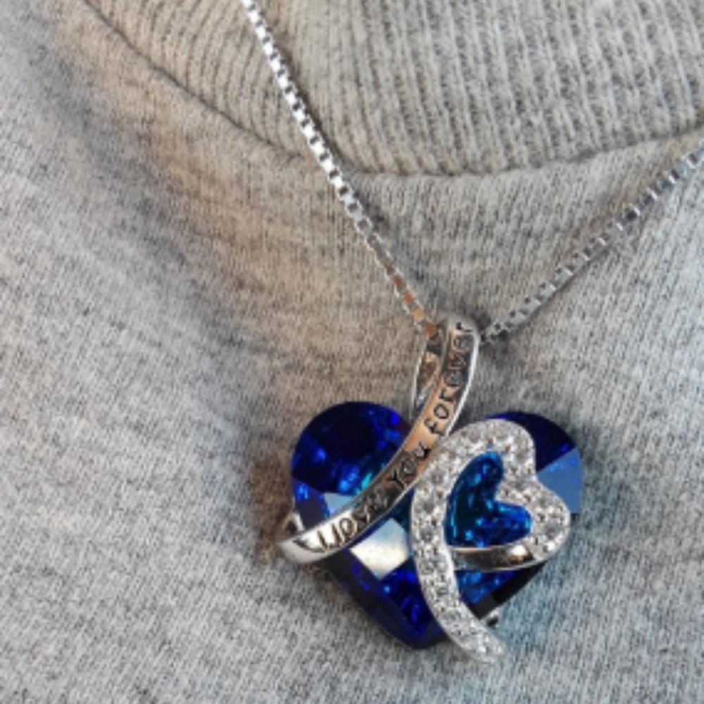 Sterling Silver"I Love You Forever" Heart Pendant